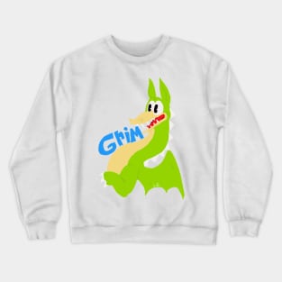 Grim Matchstick Cuphead Sticker Crewneck Sweatshirt